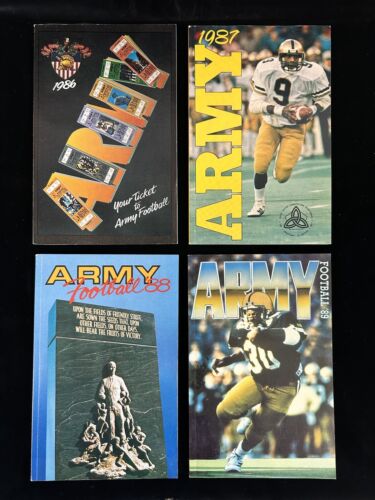 Lot of 39 Different ARMY Football Media Guides 1954 thru 1993 inclusive