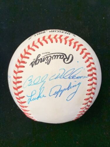 HOFers Multi Signed Official NL Baseball 8 sigs w/ Spahn Mize Kiner Appling ++