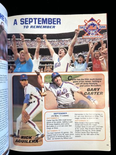 1986 New York Mets NLCS Program vs Houston Astros - Unscored - EX