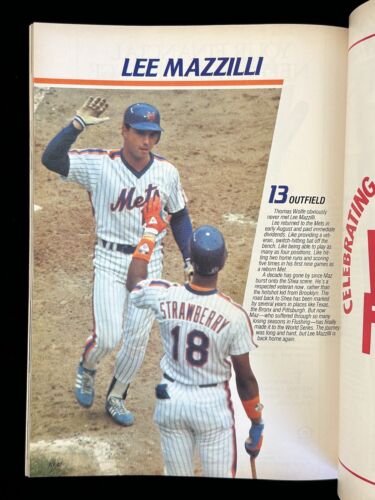 1986 New York Mets World Series Program vs Red Sox w/Mets Insert - Unscored - EX