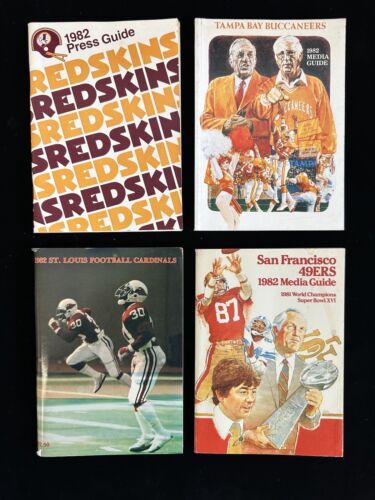 1982 NFL NFC Football Team Media Guides Near Complete Set of 14 - EX