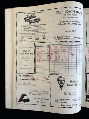 1980 LA Dodgers MULTI SIGNED Spring Training Baseball Program 5 sigs w/ hologram