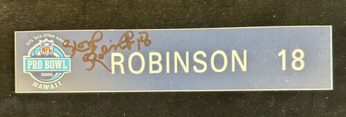 2006 NFL Pro Bowl Koren Robinson #18 Locker Room Name Plate Autographed