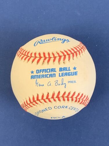 Mike Heath #46 ‘78 WS Champs SIGNED Official AL Budig Baseball w/ hologram