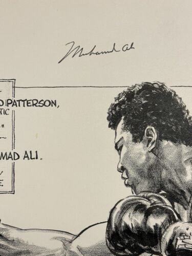 STUNNING Muhammad Ali SIGNED Original Bruce Stark Pen & Ink 11x14 Artwork 1/1