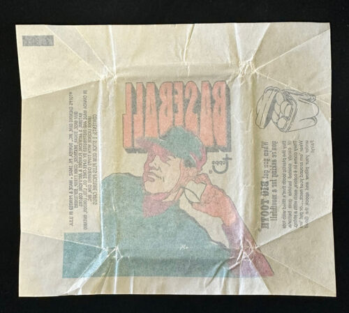 1972 Topps Baseball Card Wax Pack Wrapper w/ Big Tooth Bubble Gum Ad