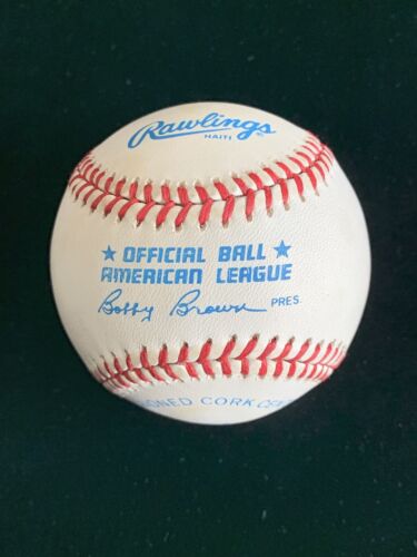 Don Larsen Oct 8 56 Yankees SIGNED Official AL Bobby Brown Baseball w/ hologram