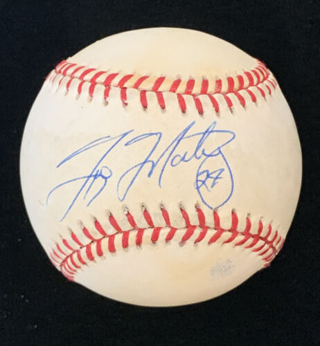 Tino Martinez Yankees VINTAGE SIGNED Official AL Budig Baseball w/ hologram