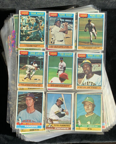 1976 Topps Baseball Complete Set of 660 - Overall EX-EM w/ Aaron Ryan Eckersley