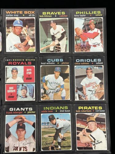 1971 Topps Baseball Partial Starter Set of 183 Diff. Commons Semi-Stars High#’s