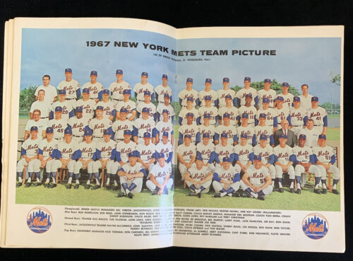 1967 New York Mets Official Baseball Yearbook Revised Edition VG water damage