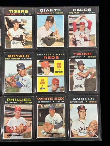 1971 Topps Baseball Partial Starter Set of 183 Diff. Commons Semi-Stars High#’s