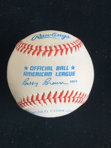 Art Ditmar New York Yankees SIGNED Official AL Bobby Brown Baseball w/ hologram