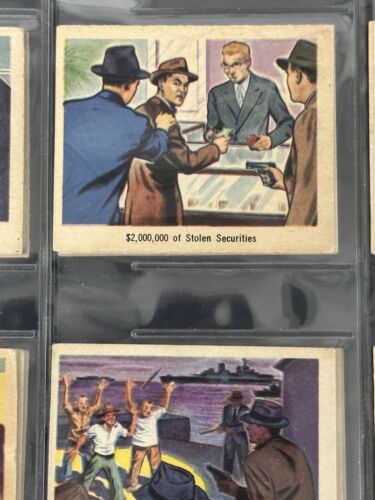 1949 Bowman FBI Heroes Non-Sports Card Complete Set of 36 - Overall EX