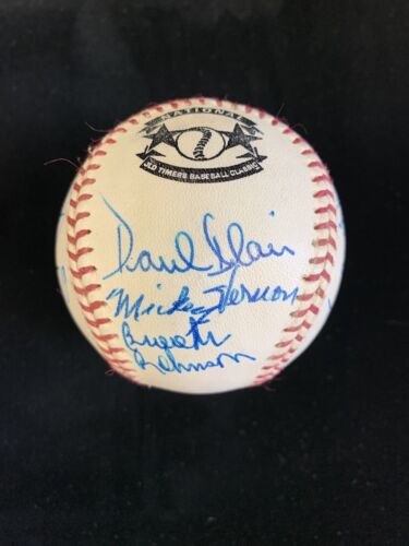 Vintage 1980s National Old Timers Classic Multi Signed Baseball 16 sigs w/ Kaat