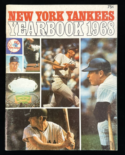 1968 New York Yankees Official Baseball Yearbook Roster of April 4 EX loose page