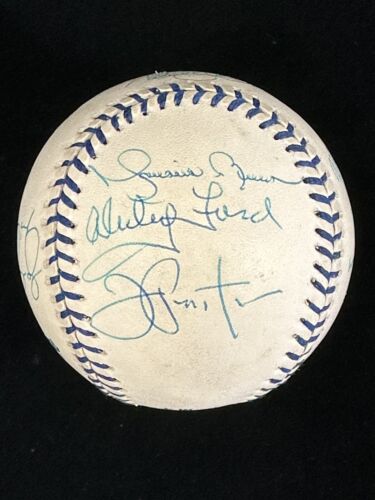 NY Yankees Greats MULTI SIGNED Official AL Joe DiMaggio Baseball 10 sigs Jeter