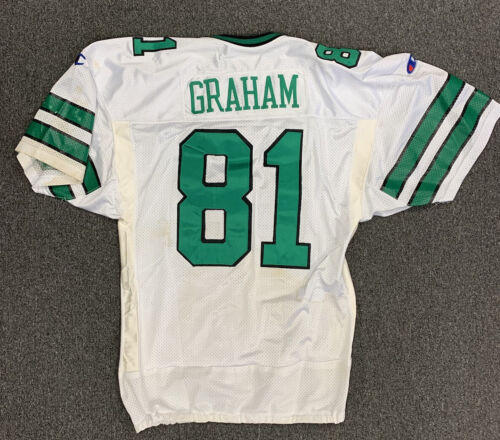 1996-97 Jeff Graham New York Jets Game Used White Jersey #81