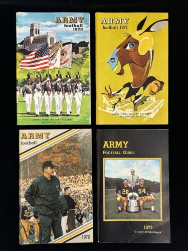 Lot of 39 Different ARMY Football Media Guides 1954 thru 1993 inclusive