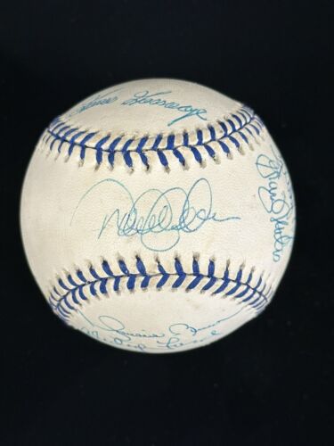 NY Yankees Greats MULTI SIGNED Official AL Joe DiMaggio Baseball 10 sigs Jeter