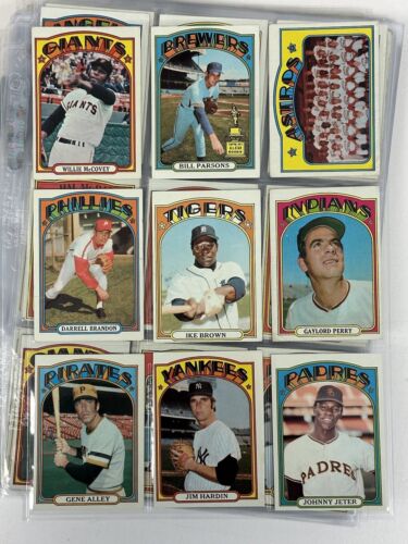 1972 Topps Baseball Partial Set First Series #1-525 inclusive w/ Aaron Clemente