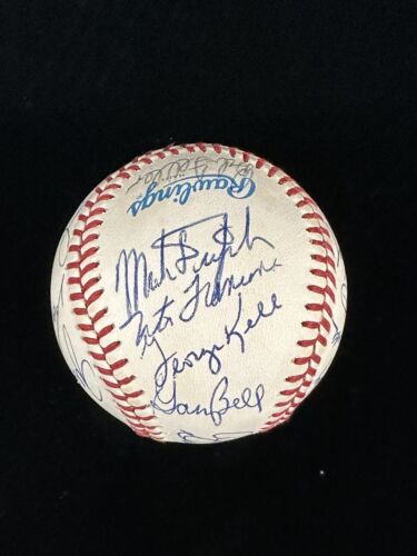 Tigers / Indians HOFers & Stars MULTI SIGNED Baseball 23 sigs w/ hologram