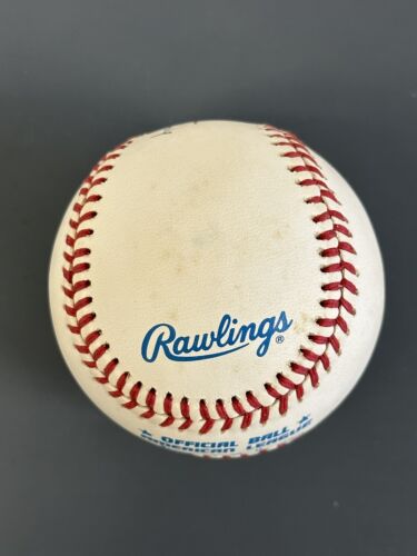 Chris Chambliss 1971 ROY Indians SIGNED Official AL Budig Baseball w/ hologram