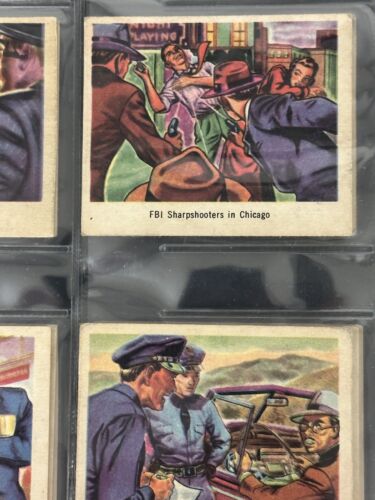 1949 Bowman FBI Heroes Non-Sports Card Complete Set of 36 - Overall EX