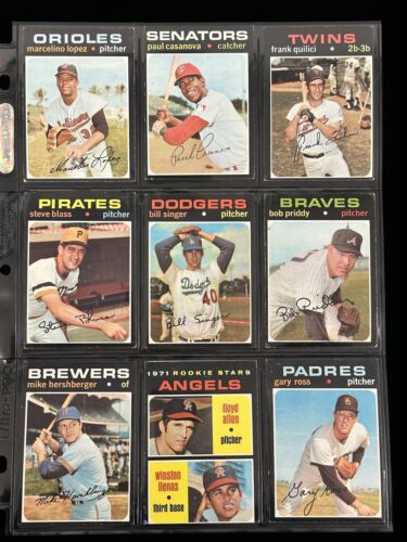 1971 Topps Baseball Partial Starter Set of 183 Diff. Commons Semi-Stars High#’s