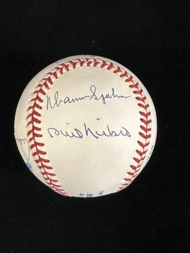 300 Win Club MULTI SIGNED Official AL Baseball 7 sigs w/ Score Board COA