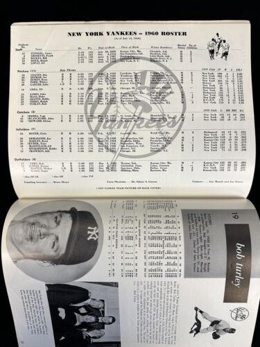 1960 New York Yankees Official Baseball Yearbook Revised Edition VG