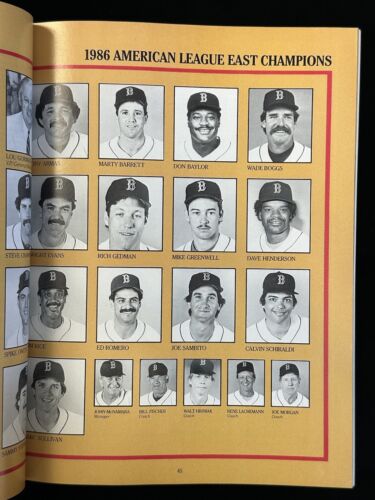 1986 New York Mets World Series Program vs Red Sox w/Mets Insert - Unscored - EX