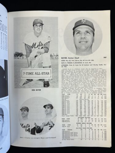 1967 New York Mets Official Yearbook Second Revised Edition VG-EX+