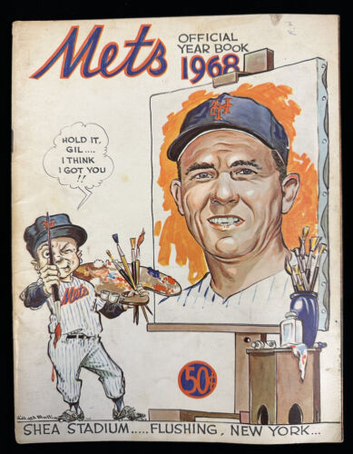 1968 New York Mets Official Baseball Yearbook - Roster as of 4/11 VG-EX+