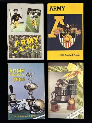 Lot of 39 Different ARMY Football Media Guides 1954 thru 1993 inclusive