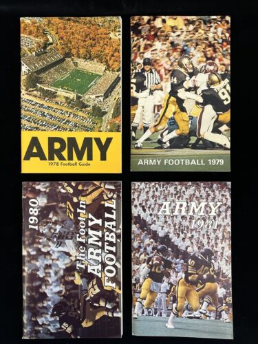 Lot of 39 Different ARMY Football Media Guides 1954 thru 1993 inclusive