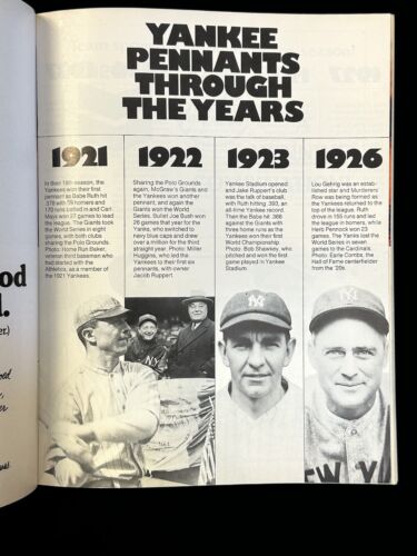 1976 World Series Program Reds @ Yankees w/ Yankees Insert - Unscored - EX