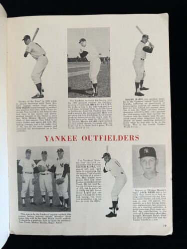 1963 New York Yankees World Series Program vs Los Angeles Dodgers - Scored - VG+