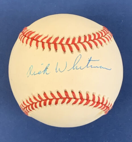 Dick Whitman (deceased) Dodgers Phillies SIGNED Official NL Baseball w/ hologram