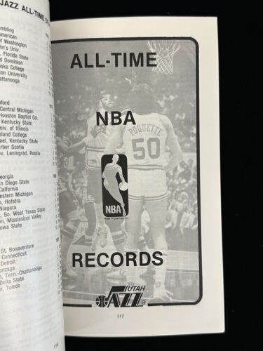 Original 1981-82 Utah Jazz NBA Basketball Yearbook / Media Guide w/ D. Griffith