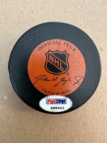 Marcel Dionne Detroit Red Wings (1971-1974) NHL HOFer SIGNED Hockey Puck PSA DNA