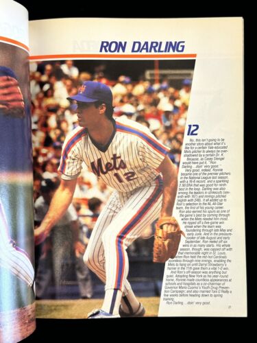 1986 New York Mets Official Baseball Yearbook Revised Edition NM