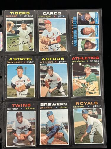 1971 Topps Baseball Partial Starter Set of 183 Diff. Commons Semi-Stars High#’s