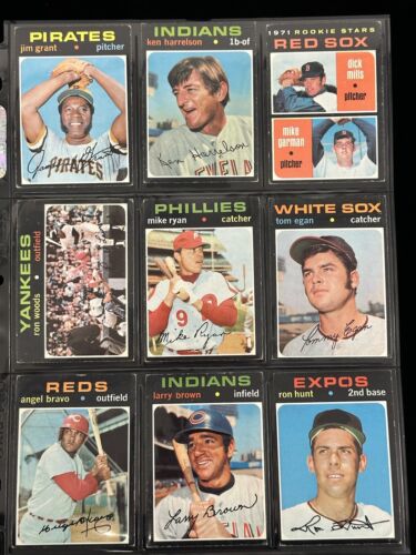 1971 Topps Baseball Partial Starter Set of 183 Diff. Commons Semi-Stars High#’s