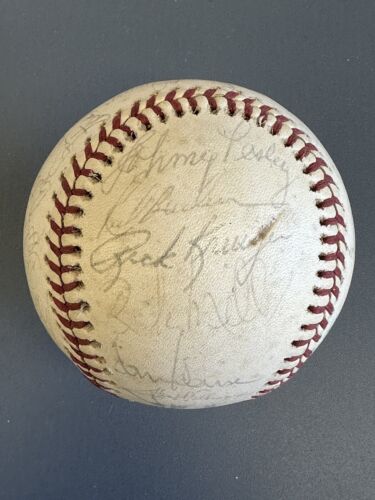 1976 Boston Red Sox Team Signed Official AL Baseball 28 sig w/Yaz Fisk Rice Lynn