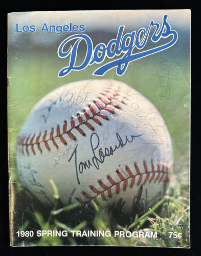 1980 LA Dodgers MULTI SIGNED Spring Training Baseball Program 5 sigs w/ hologram