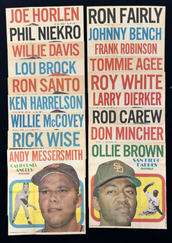 1970 Topps Baseball Player Posters Complete Set of 24  EX+ w/Clemente Bench