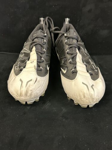 2009 Jim Leonhard New York Jets DUAL SIGNED Game Used NFL Nike Cleats w/ LOA