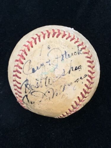 Joe DiMaggio NY Yankees VINTAGE SIGNED Personalized Baseball w/ hologram