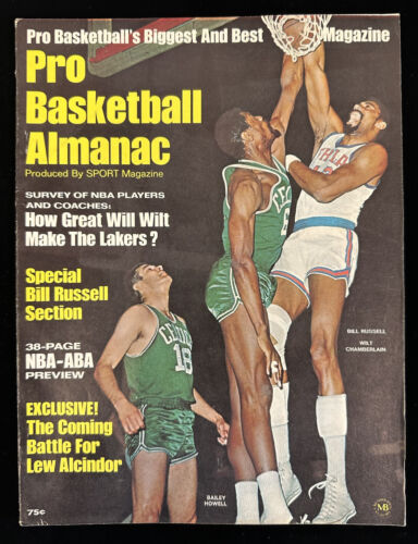 1969 Pro Basketball Almanac by SPORT Magazine Wilt Chamberlain / Bill Russell EM